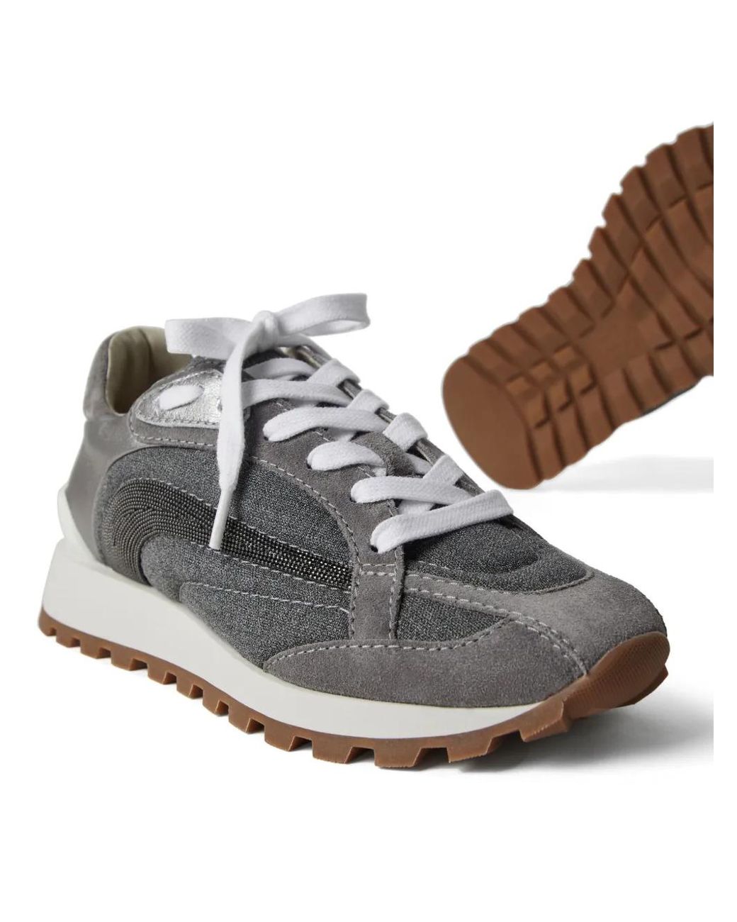 Brunello Cucinelli Gray Sneakers