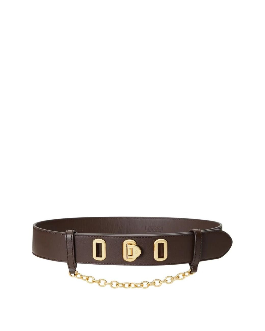 Polo Ralph Lauren White Chain-Detail Belt