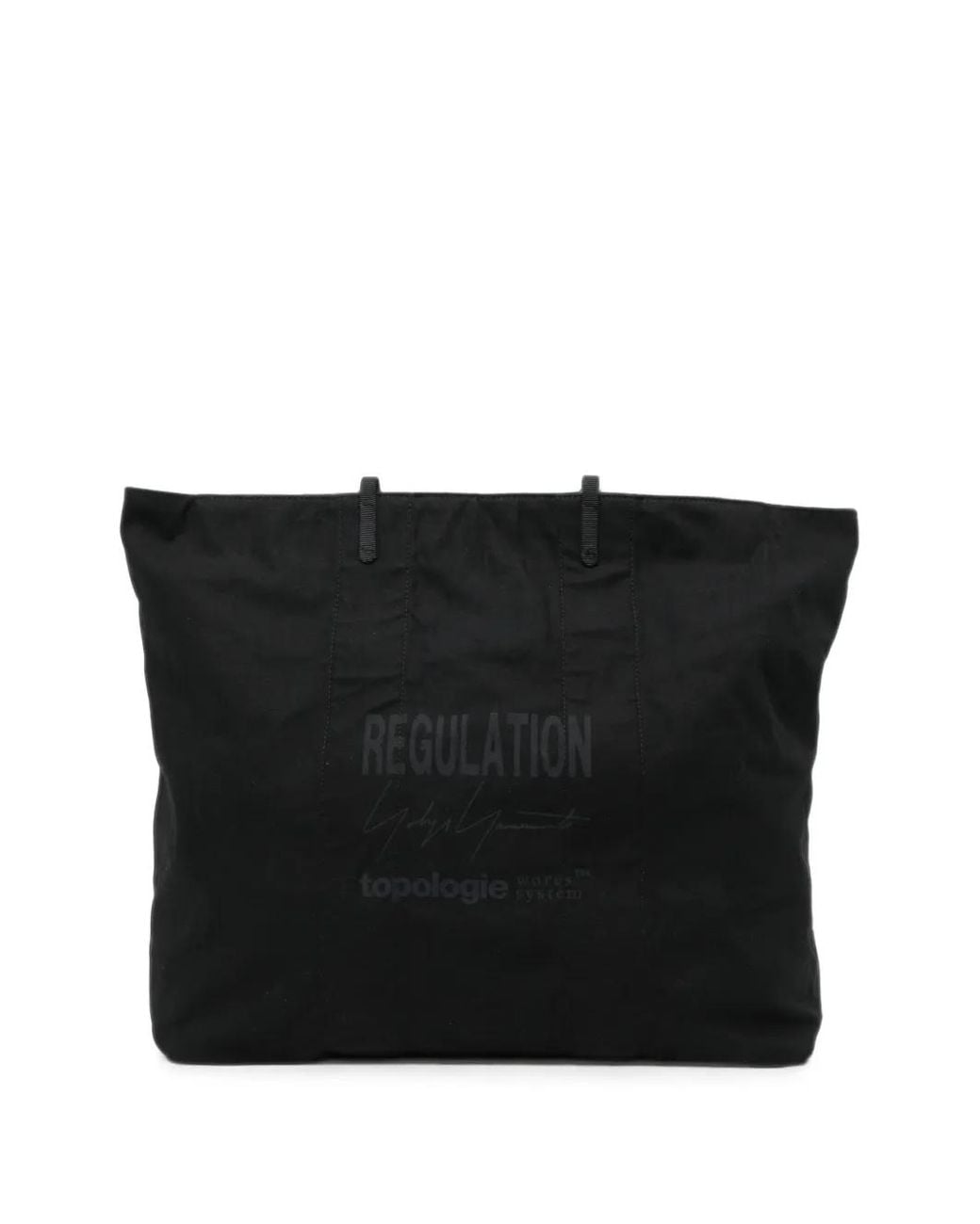 Yohji Yamamoto Black X Topologie Tech Sateen Yy Tote Bag
