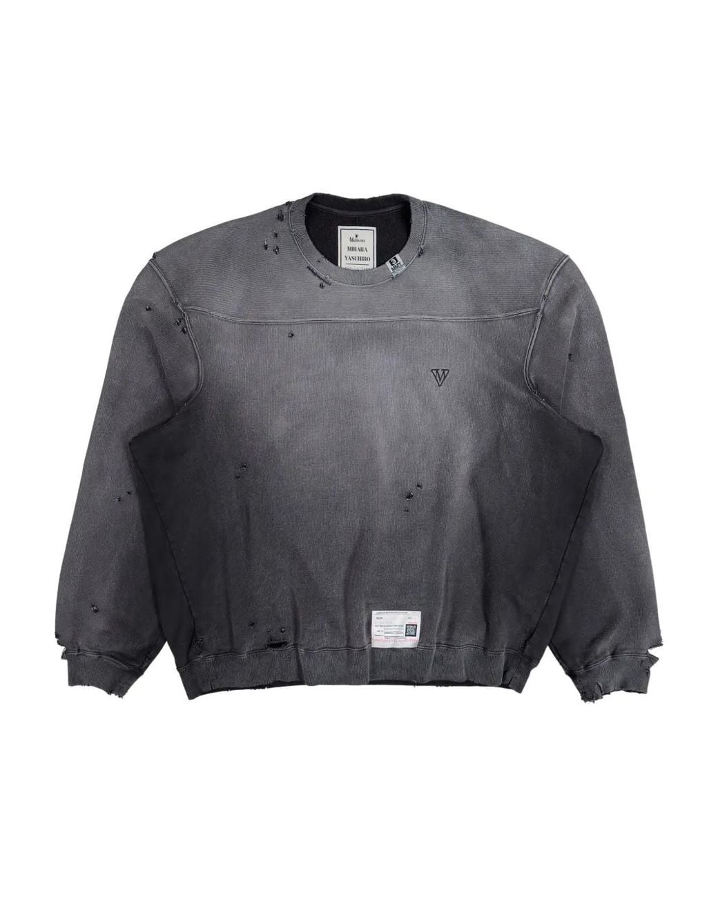 Maison Mihara Yasuhiro Gray Crew-neck Sweater for men