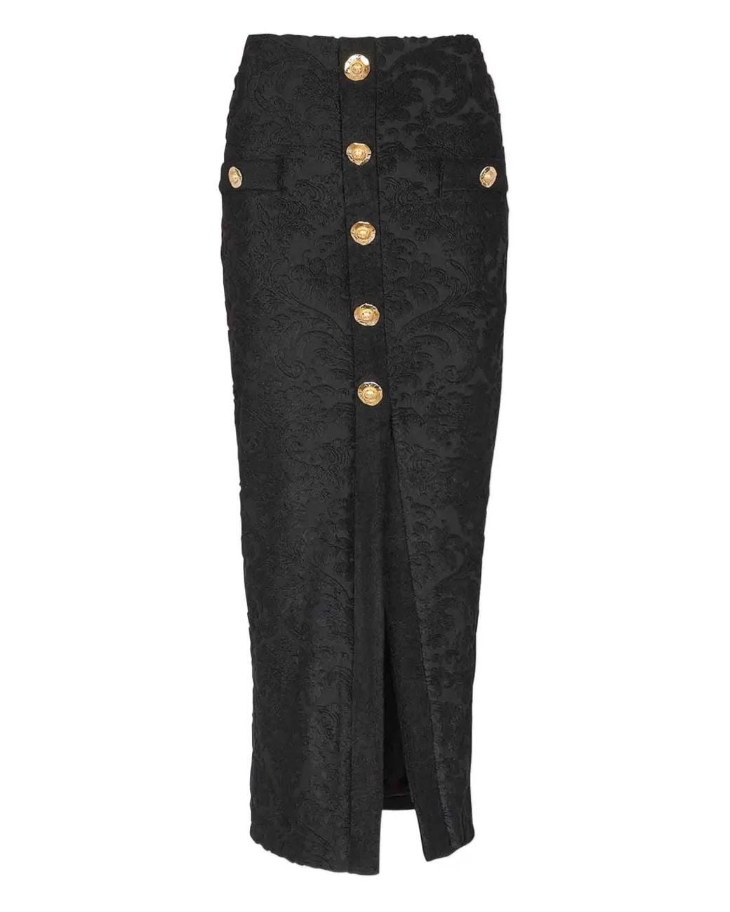 Balmain Jacquard Patroonrok in het Black