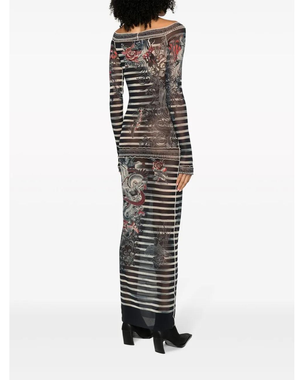 knee length dresses for ladies Jean Paul Gaultier SS2003 maxi dress – yourgarmentz main image 1