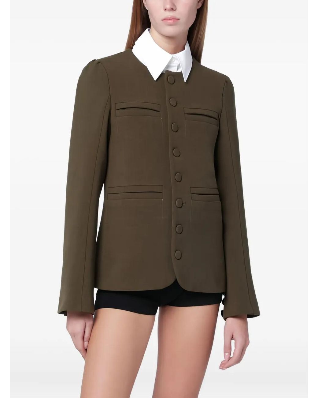 NAMACHEKO Brown Button Single-Breasted Jacket