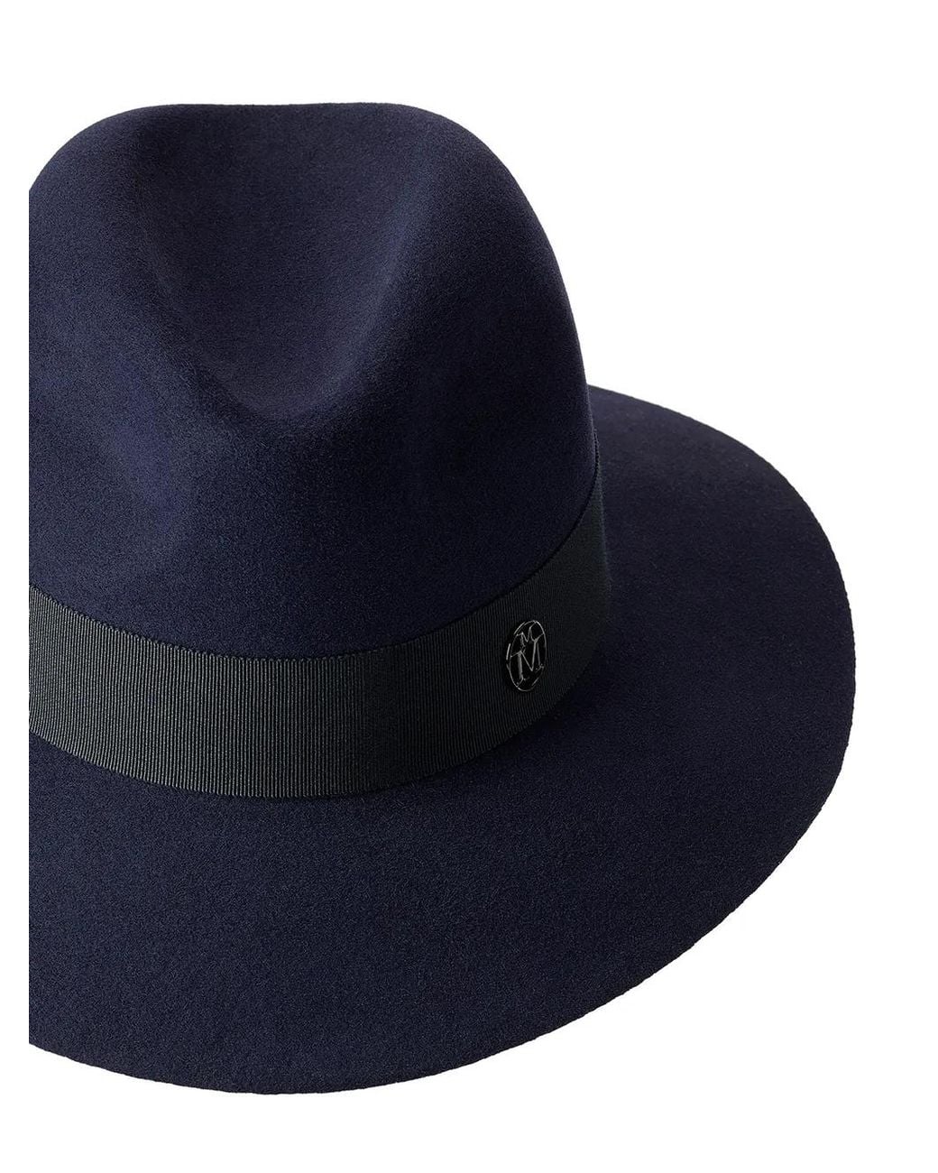 Maison Michel Blue Henrietta Felt Fedora Hat