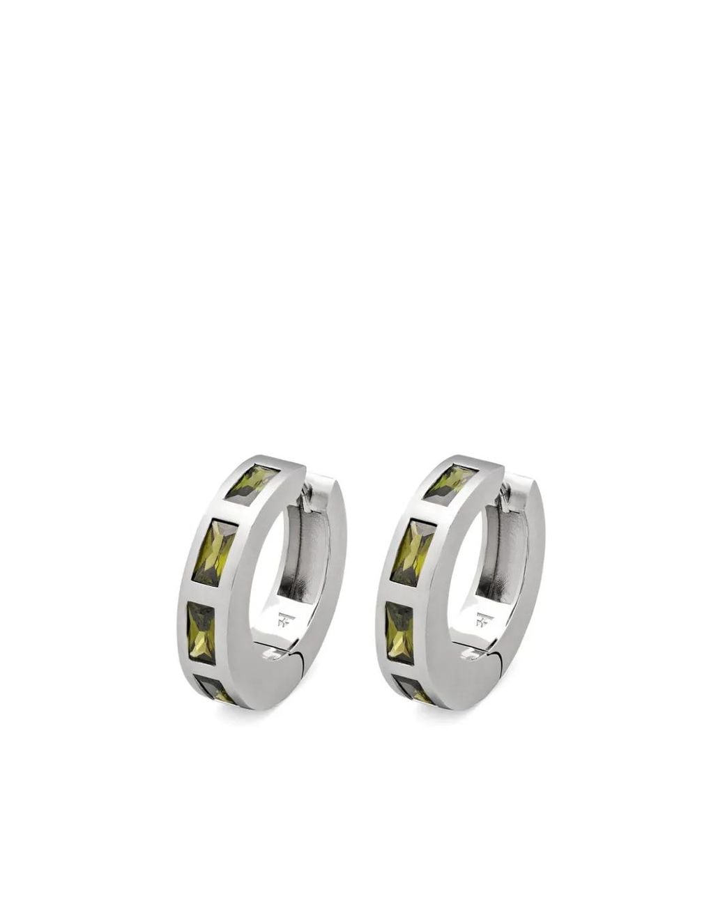 Tom Wood White Small Arch Hoop Earrings