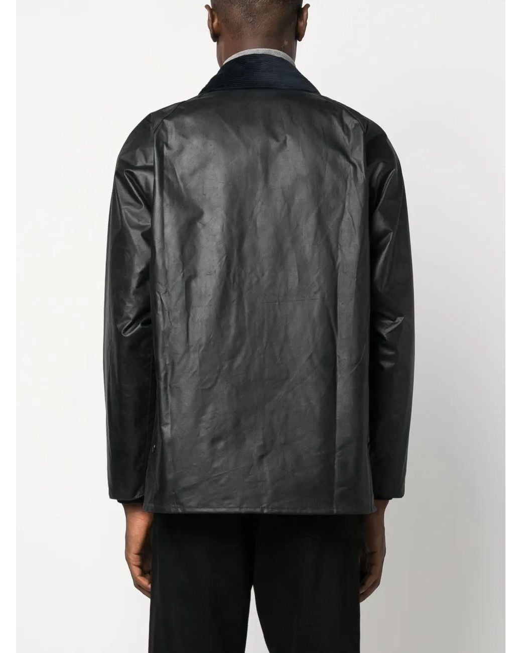 Barbour Black Waxed Cotton Bedale Jacket for men