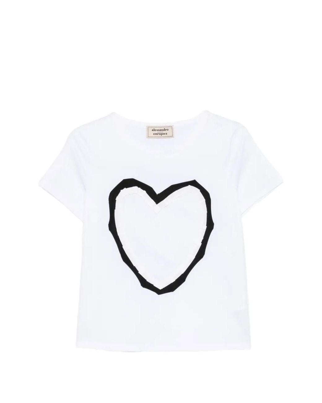 ALESSANDRO ENRIQUEZ Blue Heart-Motif T-Shirt