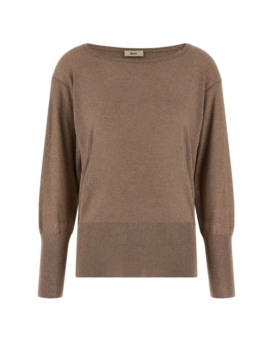 Herno Brown Pullover Mit Pailletten