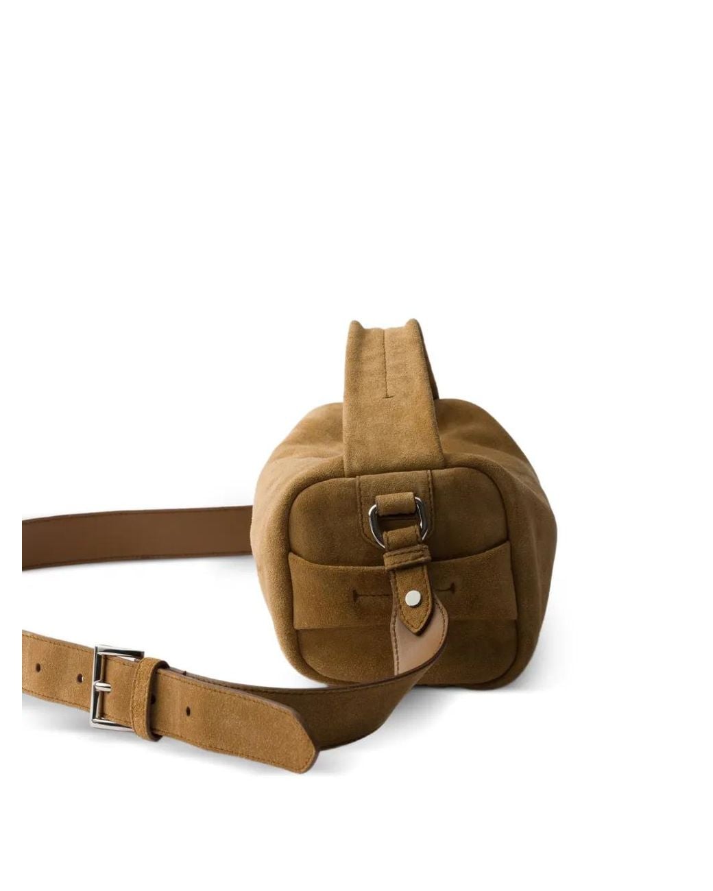 Prada Brown Suede Shoulder Bag for men