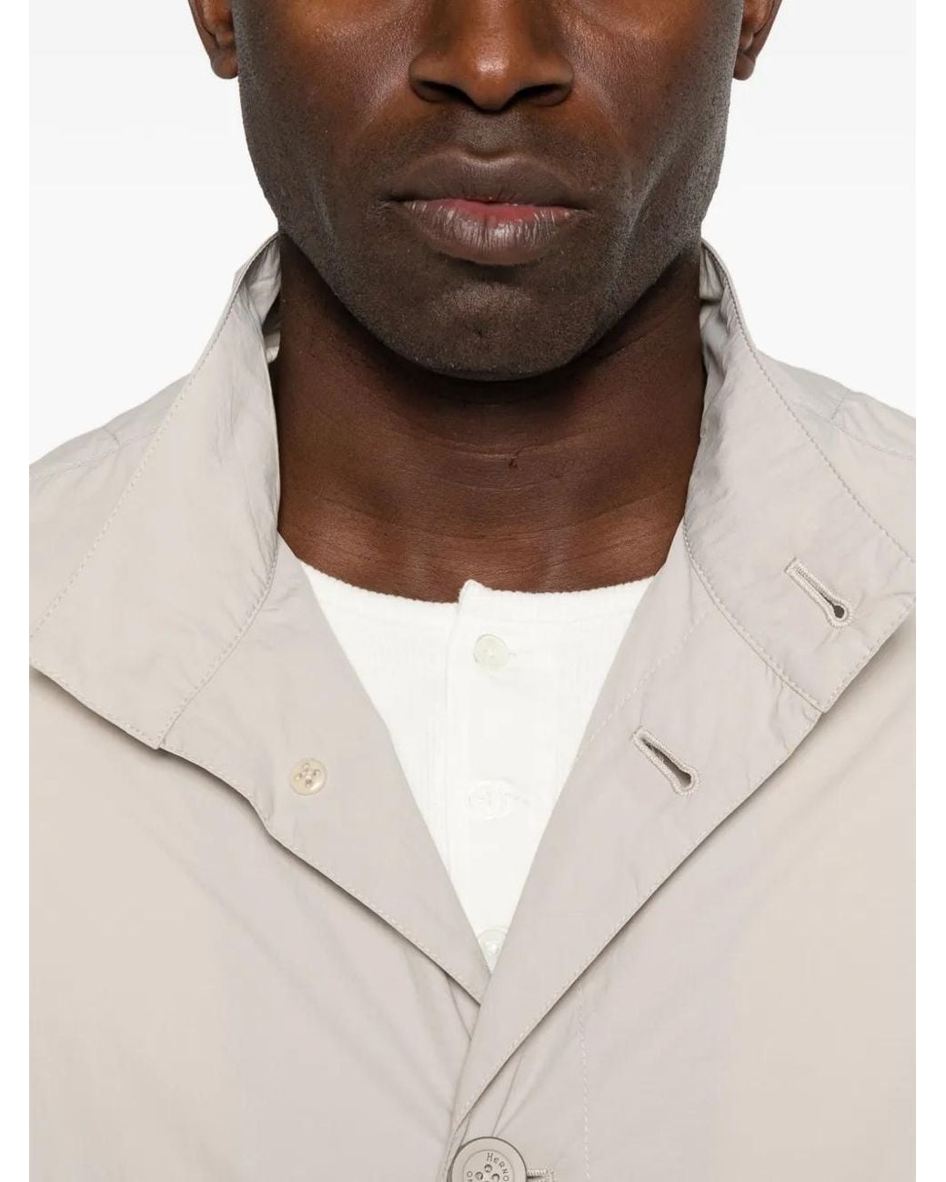 Herno White Natural Polyamide Short Jacket for men