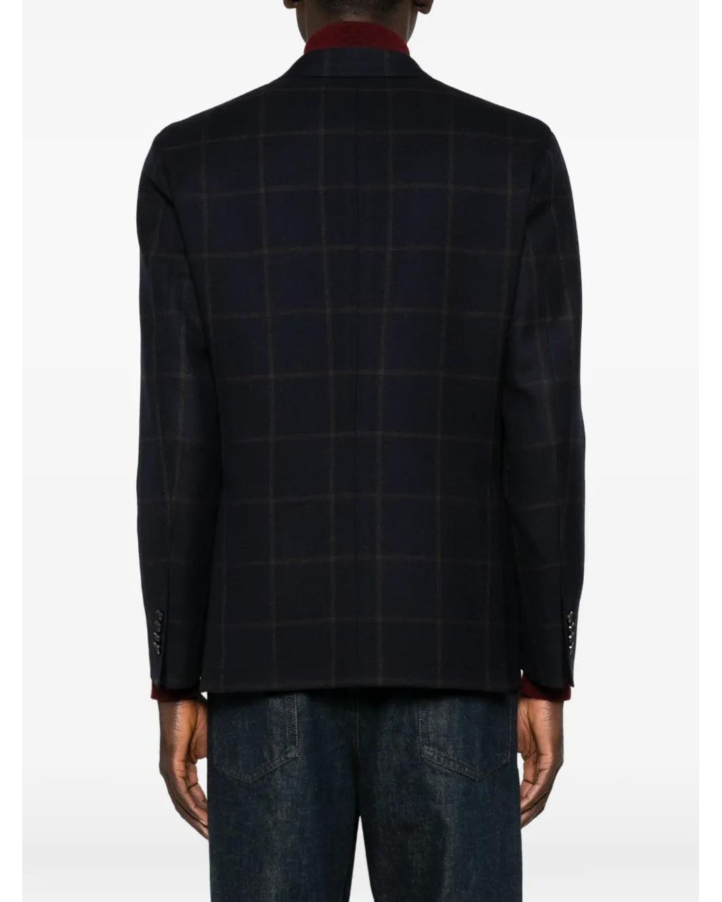 Latorre Black Check-Pattern Blazer for men