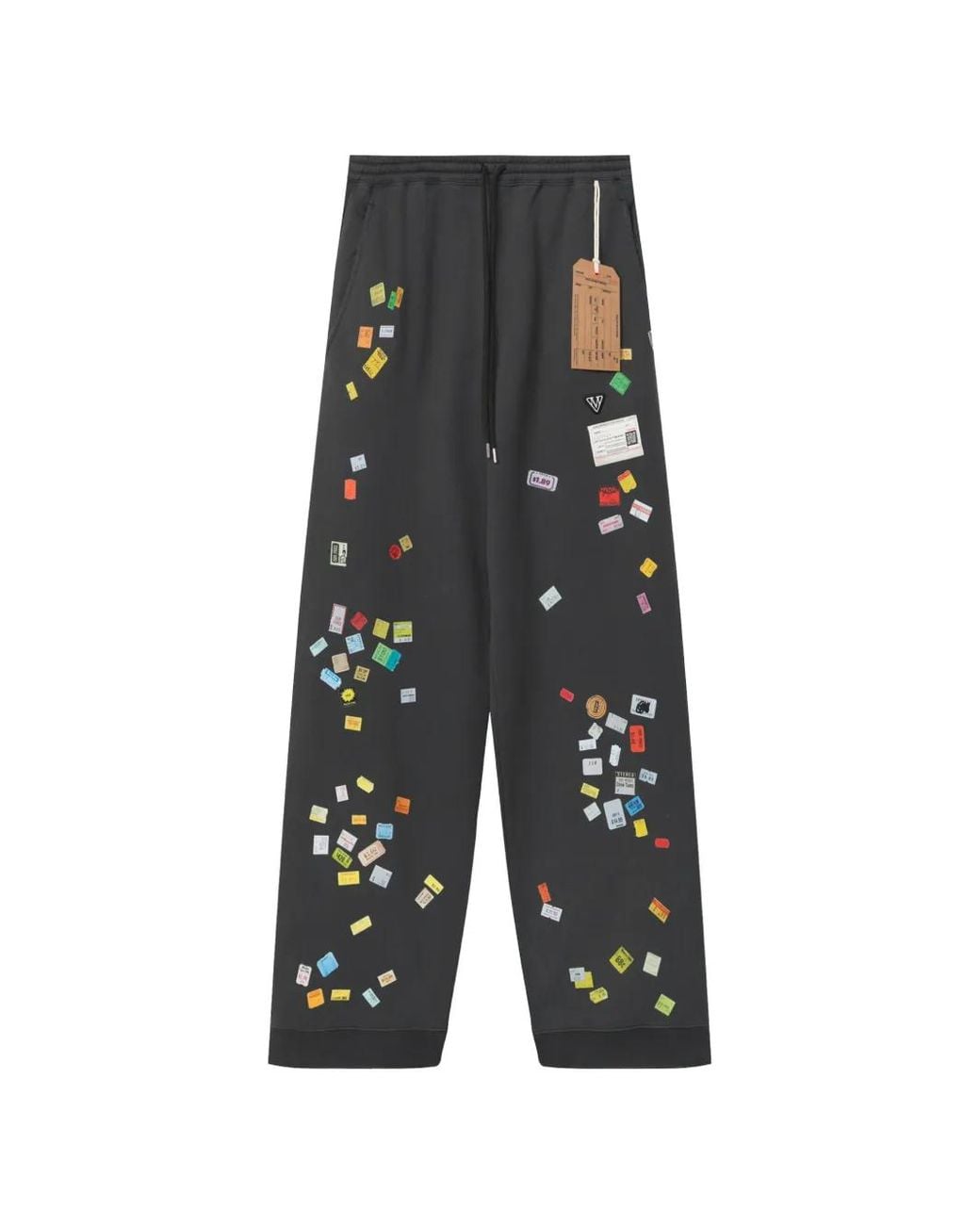 Maison Mihara Yasuhiro Gray Price Tag Sticker Printed Sweat Pants for men