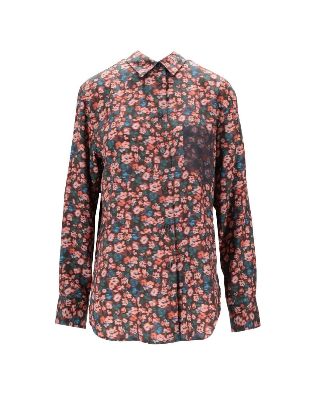 Paul Smith Pink Floral-Print Shirt