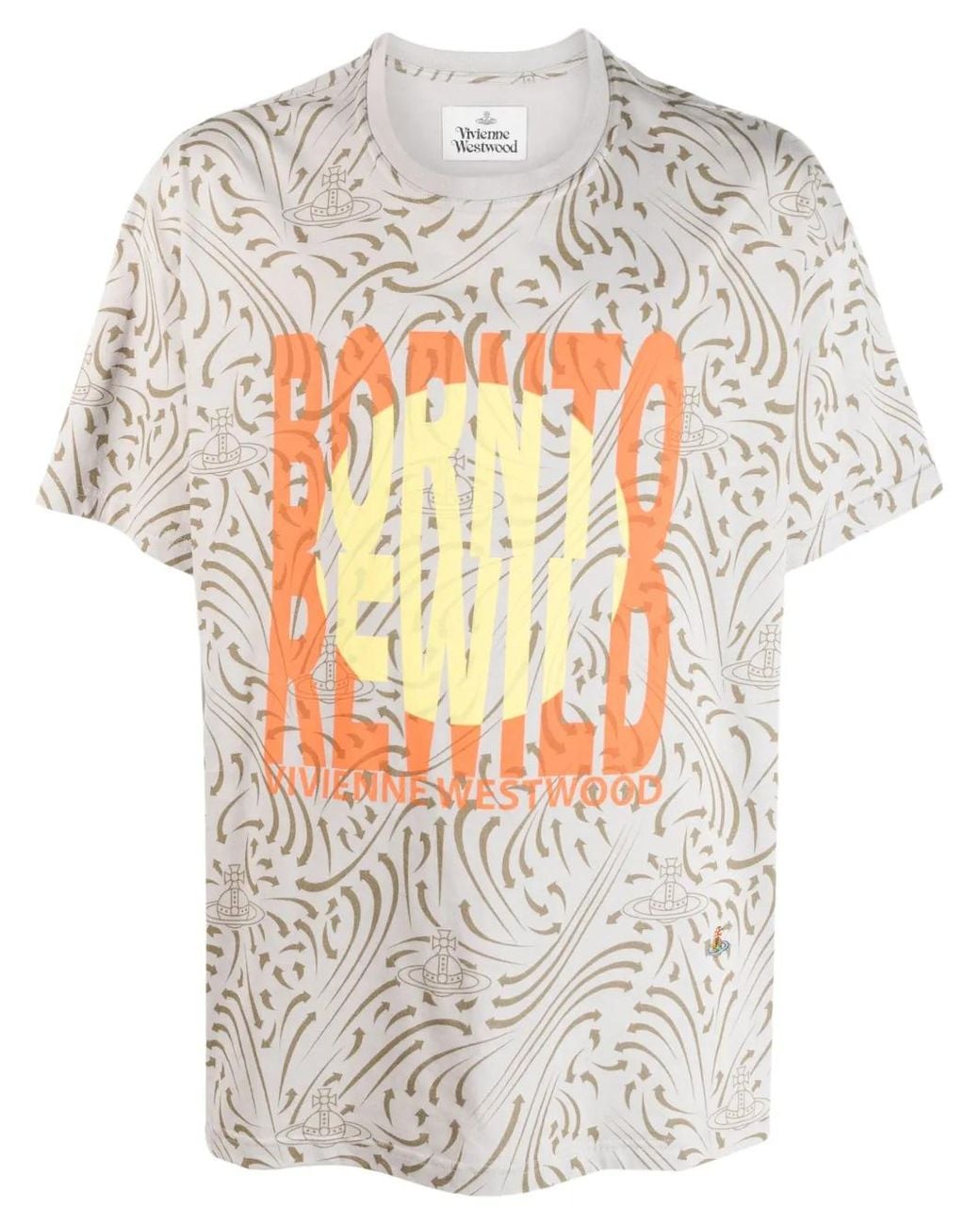 Vivienne Westwood Gray Graphic-Print T-Shirt for men