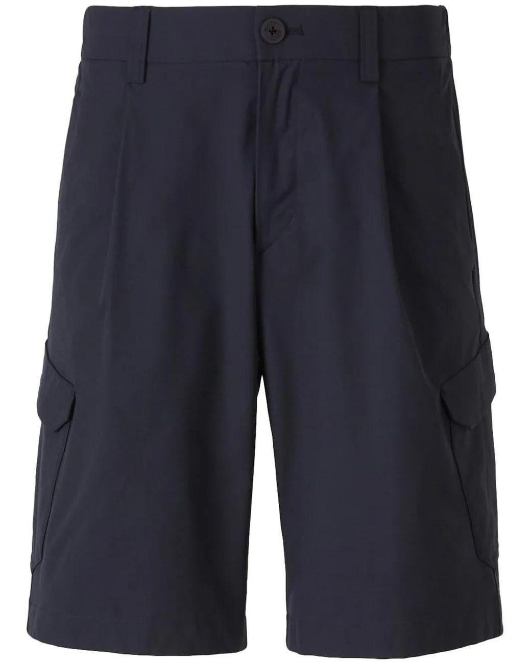 Herno Geplooide Shorts in het Blue voor heren