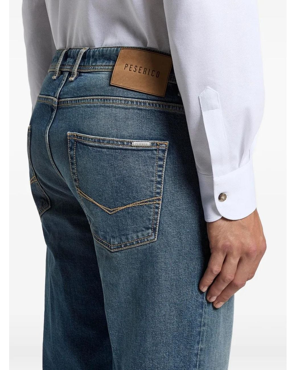 Peserico Blue Pocket Trousers for men