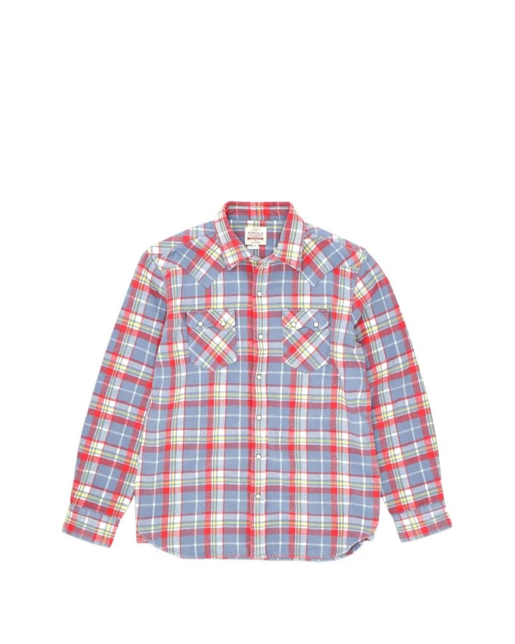 Fortela Red Josh Checked Cotton Shirt for men