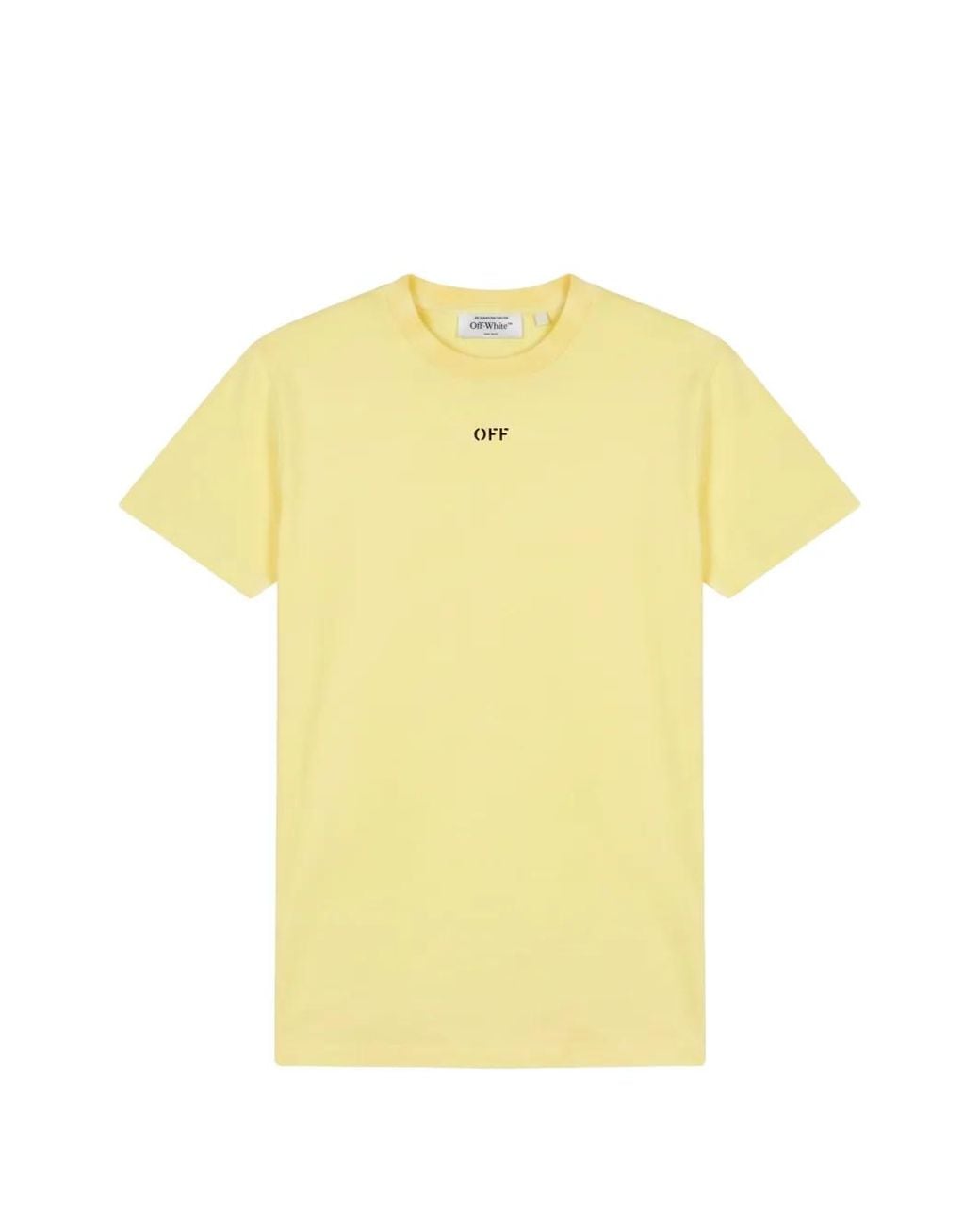 Off-White c/o Virgil Abloh Yellow T-Shirt À Logo Imprimé for men