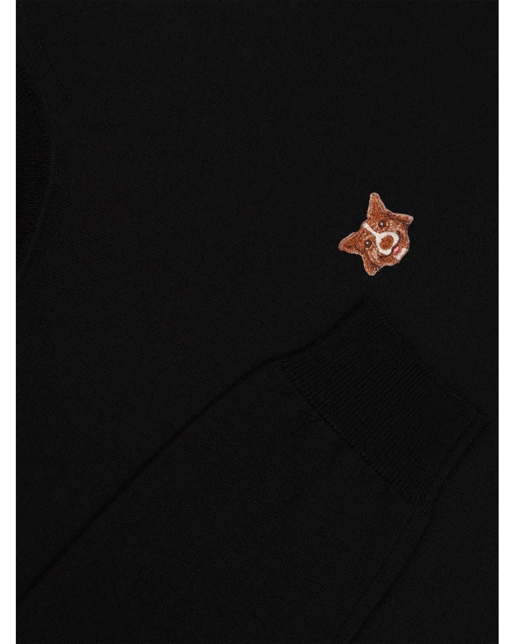 PELO FOUNDATION Black Mongrel Patch Roll Neck Jumper