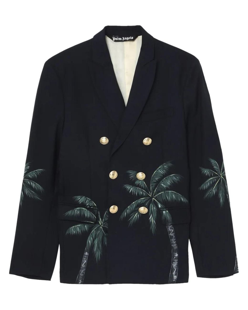 Palm Angels Blue Palms Classic Double-Breasted Blazer for men
