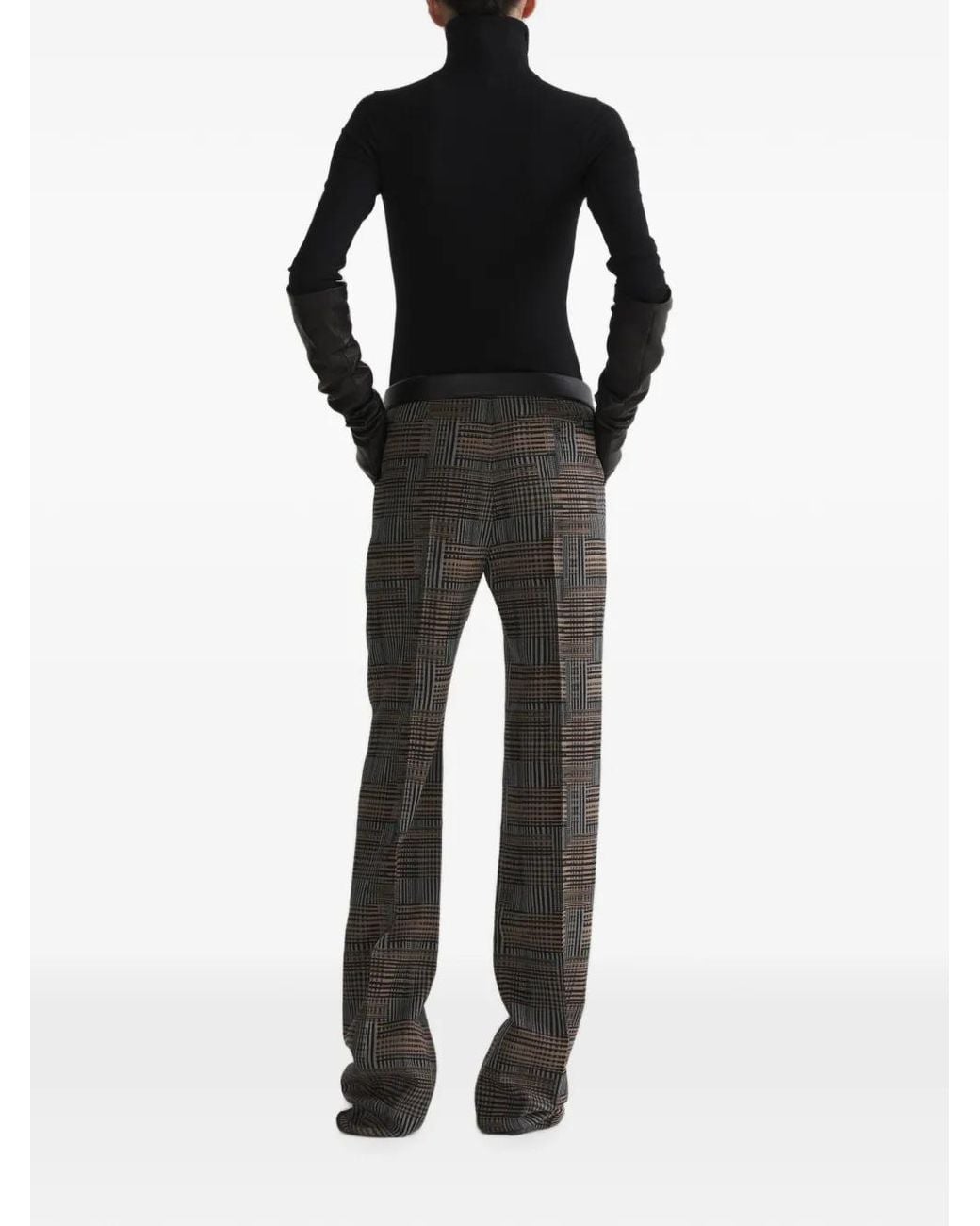 Mugler Black Low-Waist Straight Trousers