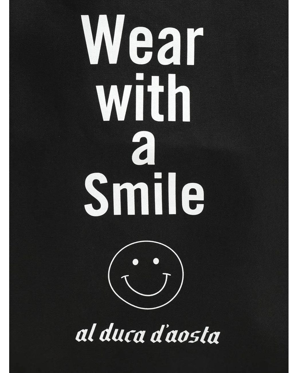 Al Duca D'aosta Black Slogan-Print Tote Bag