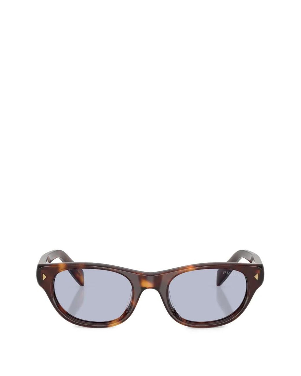 Prada White Tortoiseshell-Effect Sunglasses