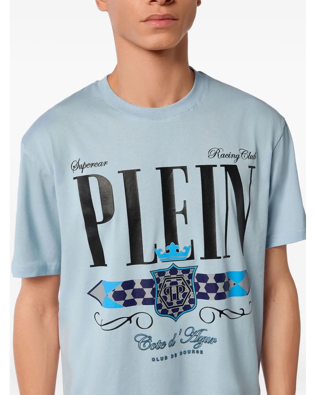 Philipp Plein Blue Stemma T-Shirt for men