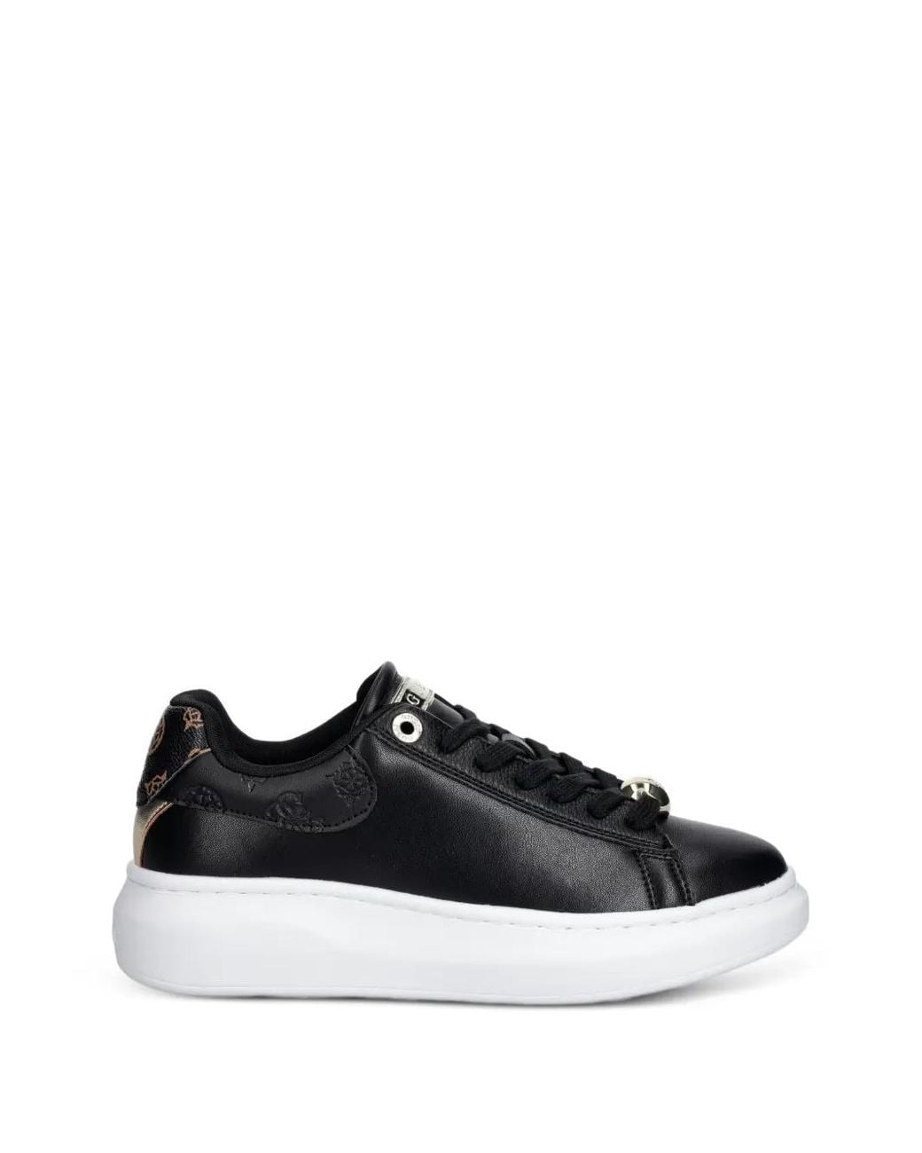 Guess Black Fireup Genuine-Leather Sneakers