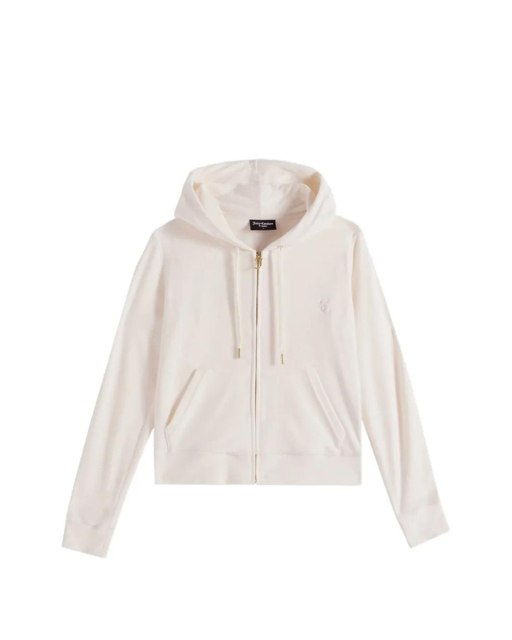 Juicy Couture White Robertson Velour Hoodie