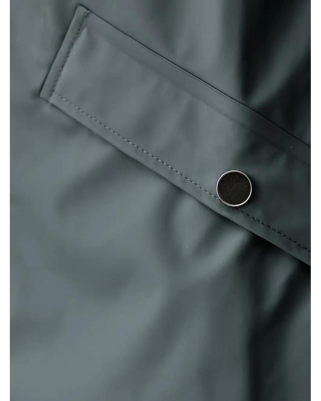 Rains Black Veste À Boutons Pression