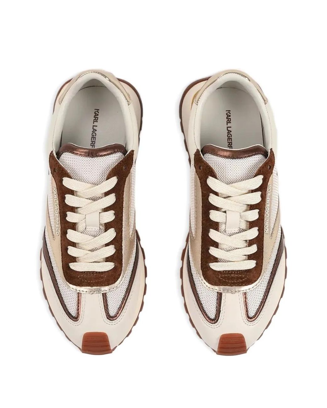 Karl Lagerfeld White Peep Lace Sneakers