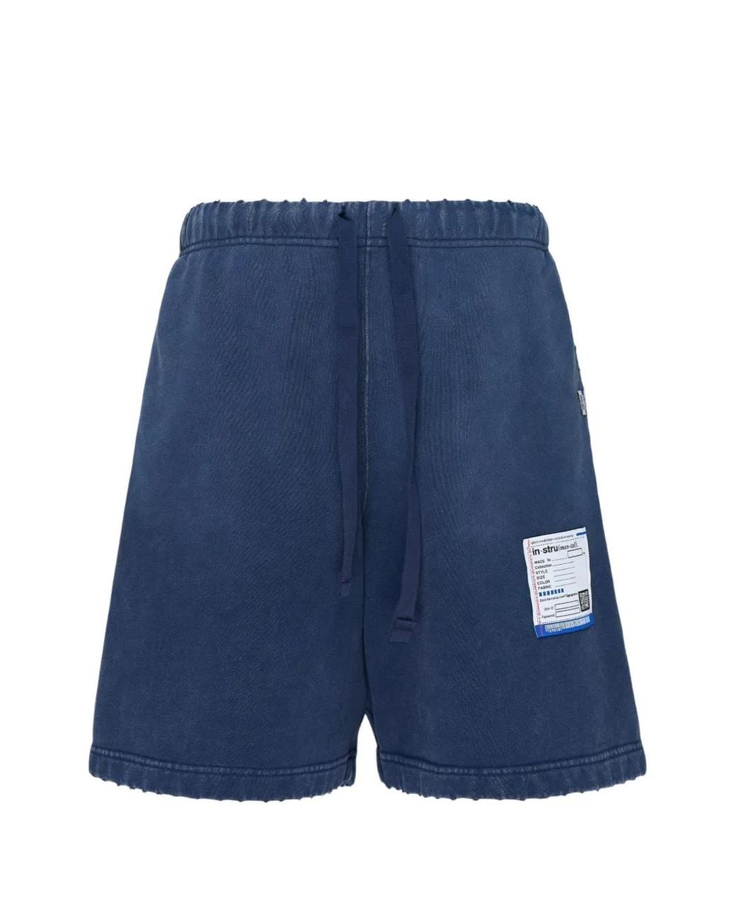 Maison Mihara Yasuhiro Blue In-Stru(-Tal) Distressed In-Stru(-Tal) Shorts for men