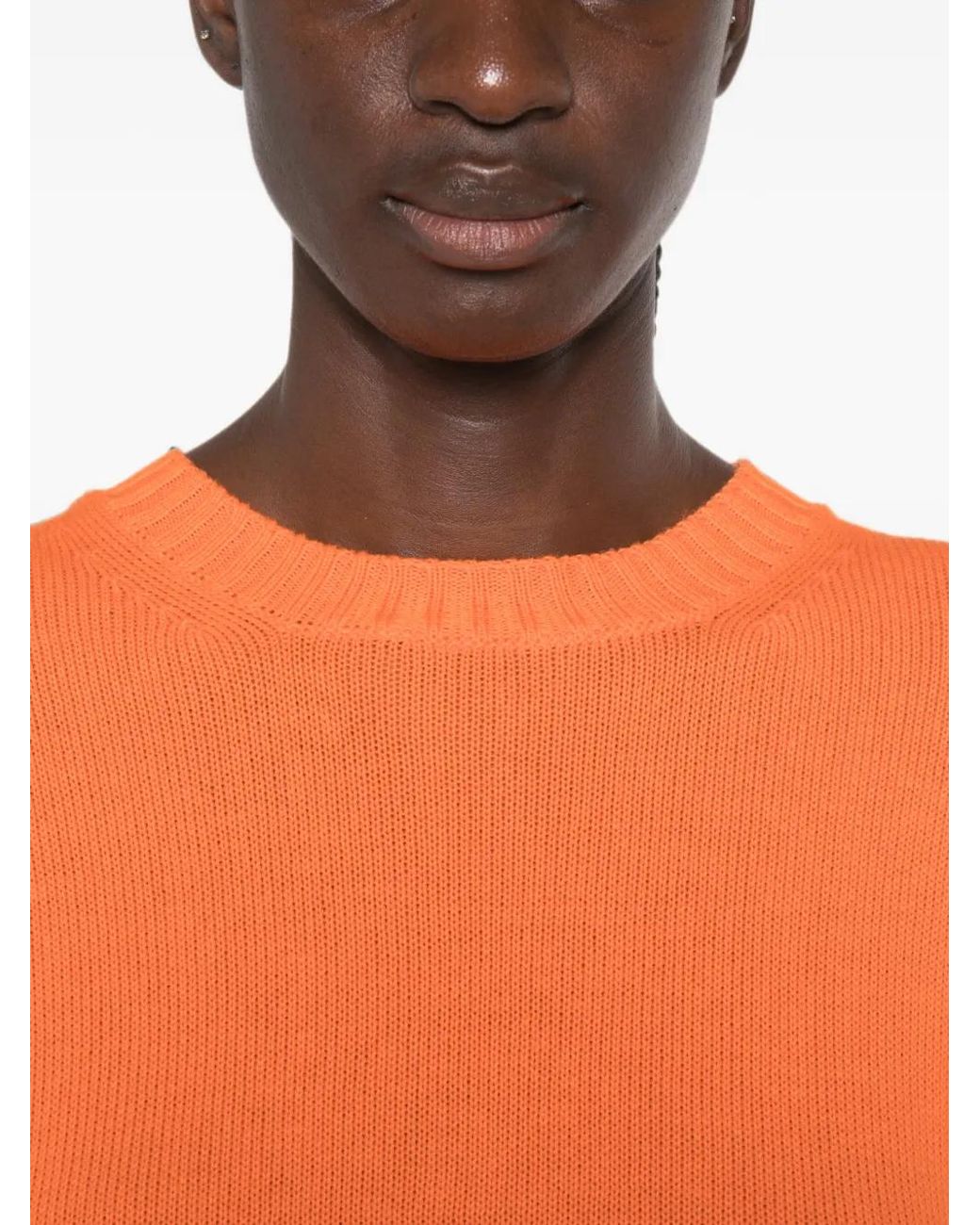 Pull À Bords Côtelés ViCOLO en coloris Orange
