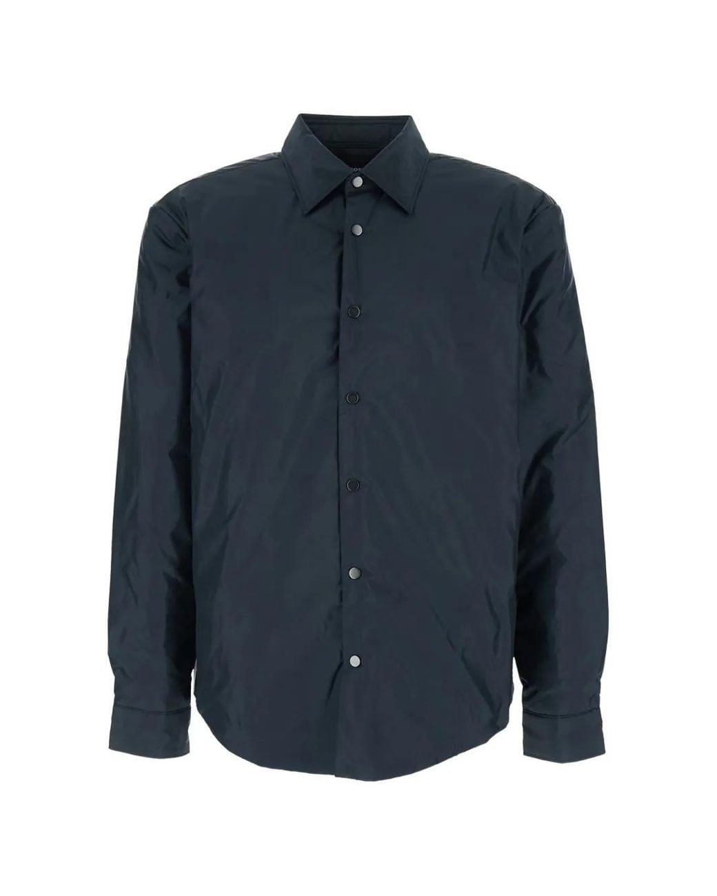 Boss Blue Regular-Fit Overshirt With Padding for men