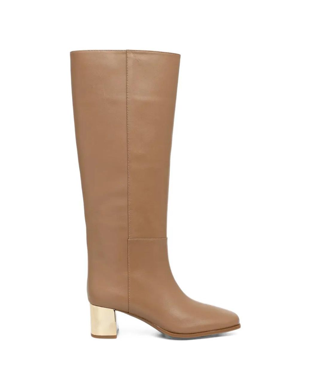 MICHAEL Michael Kors Brown Metallic-Block-Heel Boots