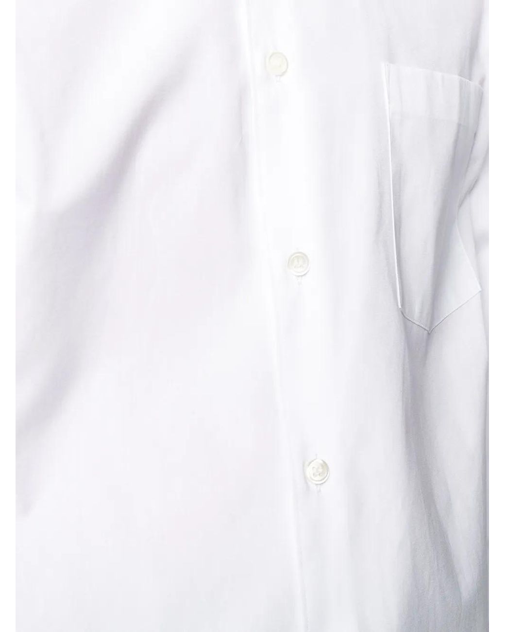 Comme des Garçons White Long-Sleeve Cotton Shirt for men
