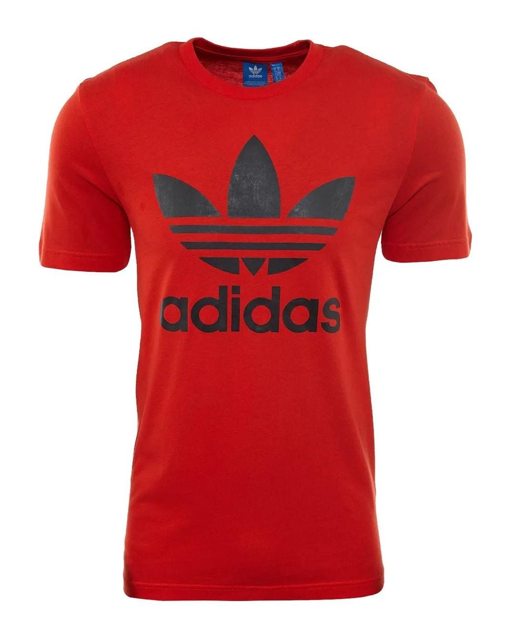 Adidas Originals Trefoil T Shirt In Red For Men Lyst adidas-originals-trefoil-t-shirt-in-red-for-men-lyst