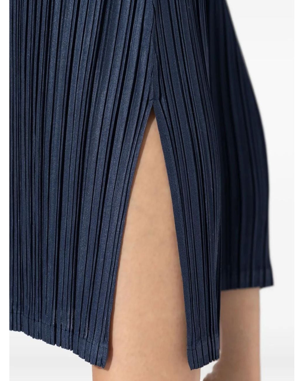 Pleats Please Issey Miyake Blue Pleated Trousers