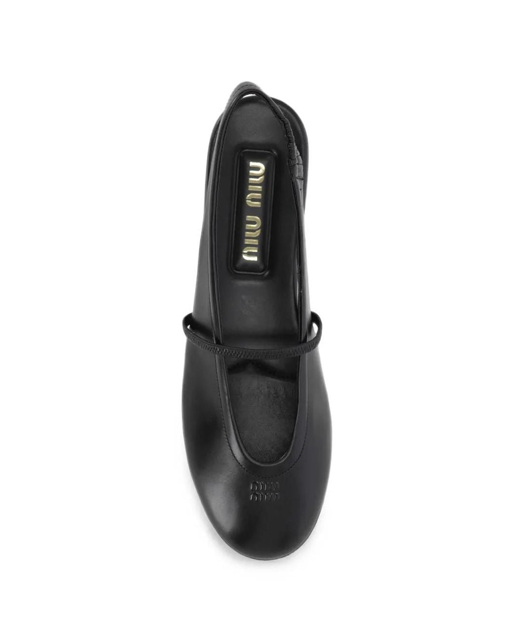 Miu Miu White Leather Slingback Ballerinas