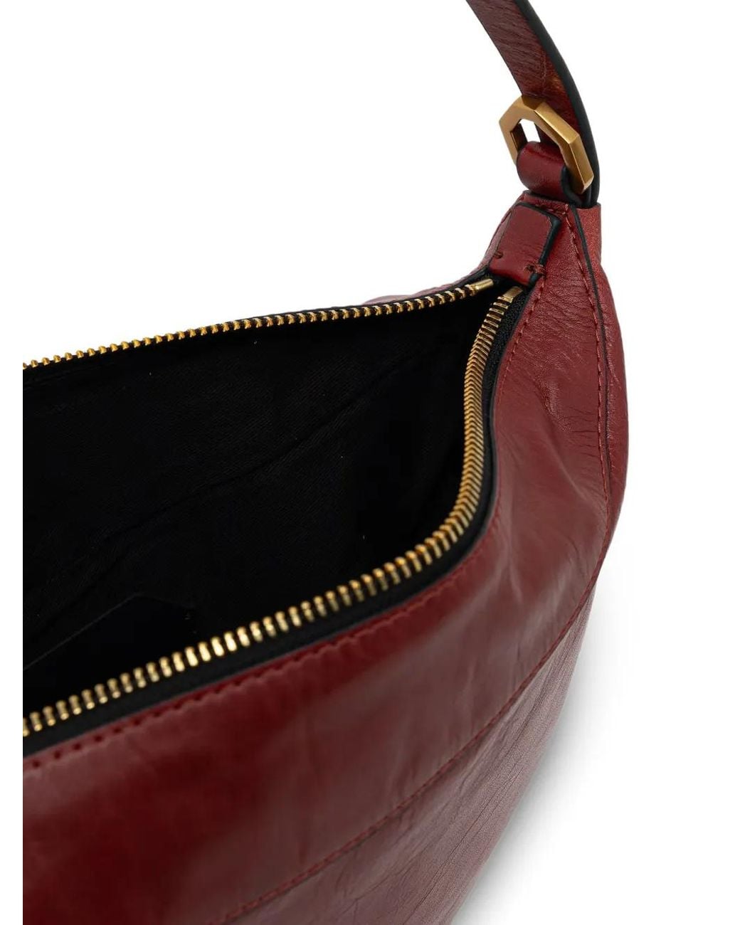 AllSaints Red Luna Leather Shoulder Bag