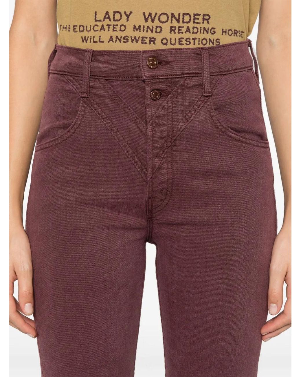 Mother Red The Rocky Rider Skimp Trousers