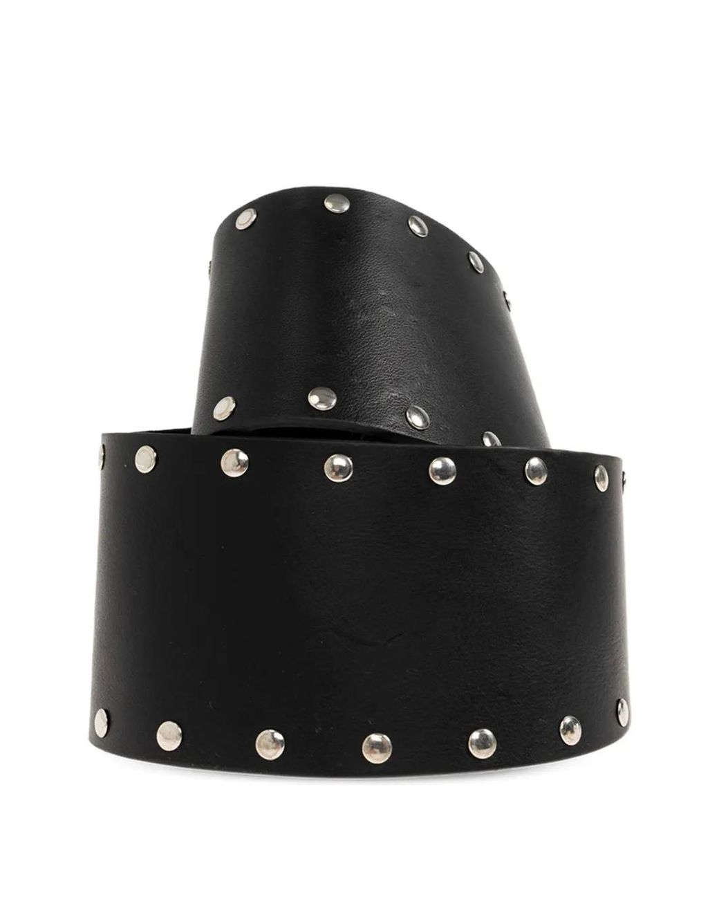 Gestuz Black Studded Leather Belt