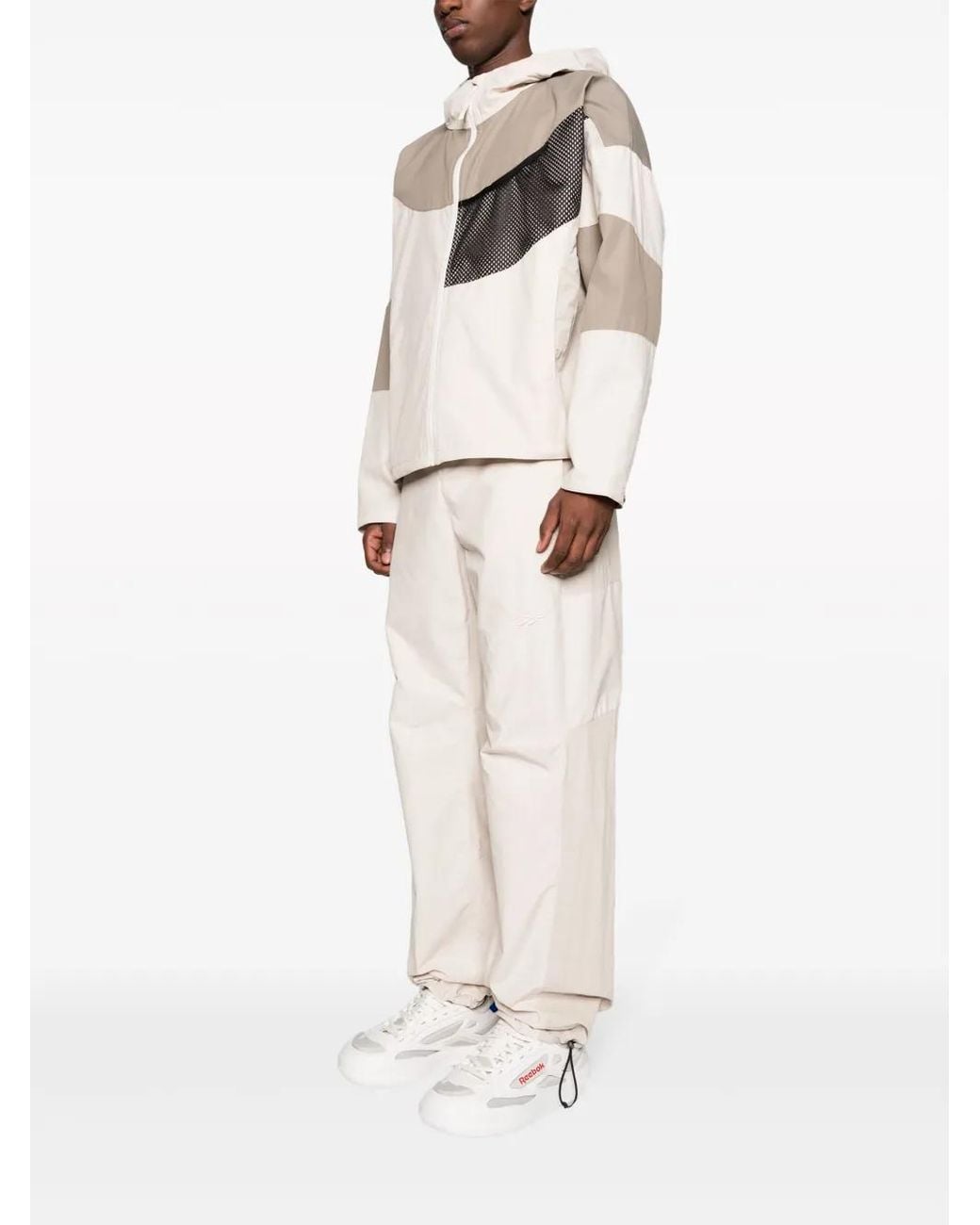 Reebok Natural Patchwork Hooded Windbreaker for men