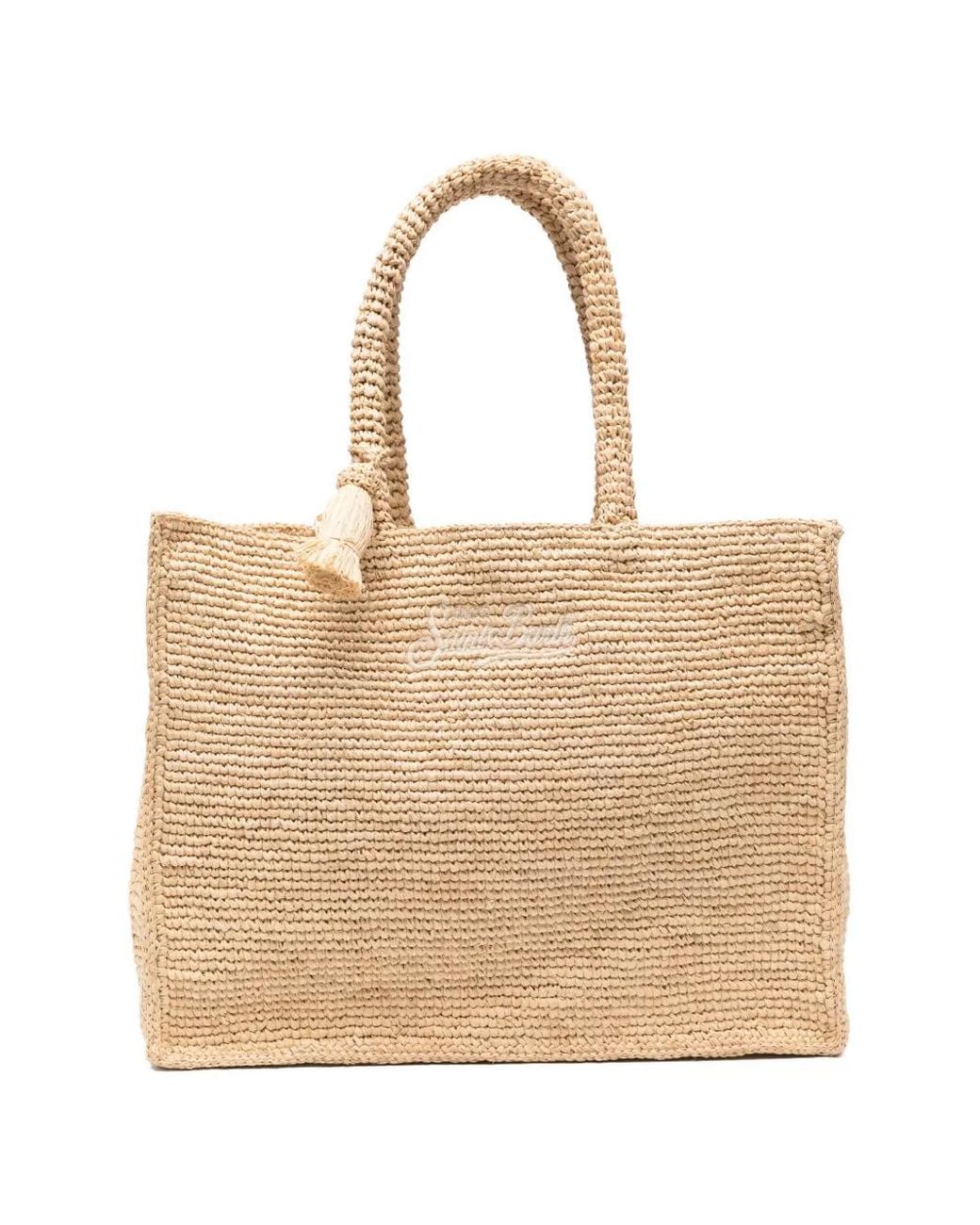 Mc2 Saint Barth Natural Vanity Logo-Embroidered Tote-Bag