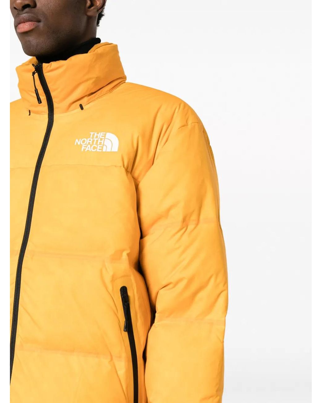 The North Face Yellow Nuptse Logo-print Padded Jacket for men