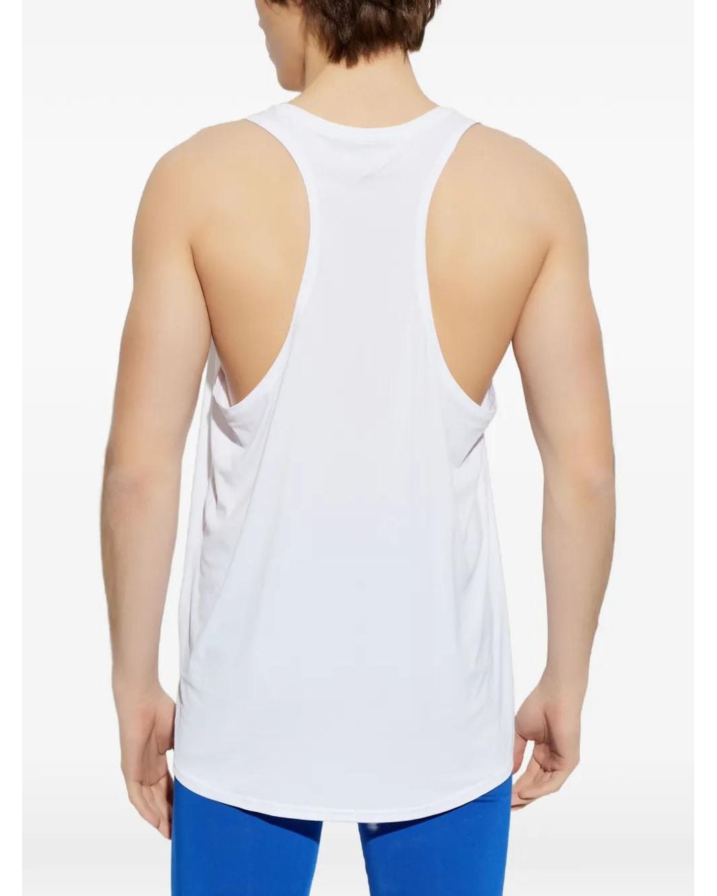 Adidas White Adizero Essentials Running Singlet for men