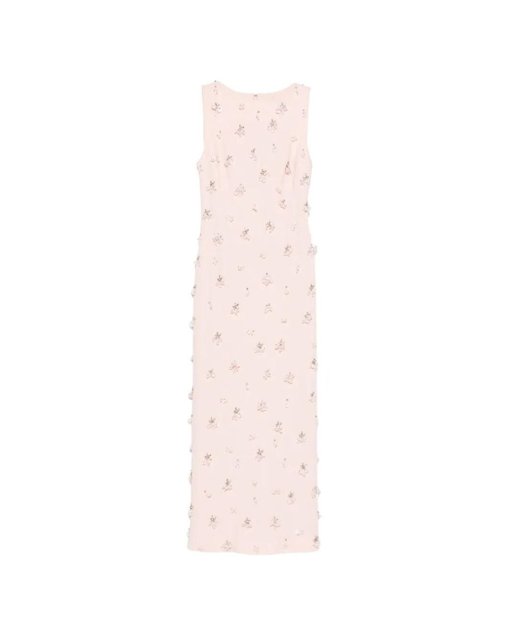 Jonathan Simkhai Pink Robe Longue Sans Manches Claudia À Fleurs
