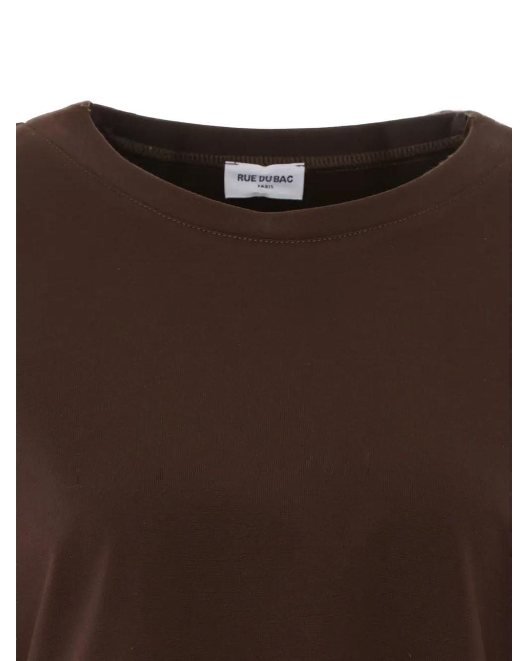 RUE DU BAC Brown Long-Sleeve Crew-Neck Top