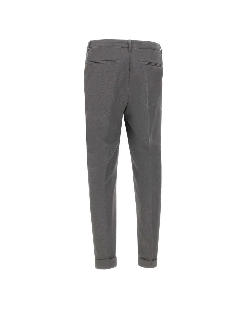Devore Gray Pleated Trousers for men